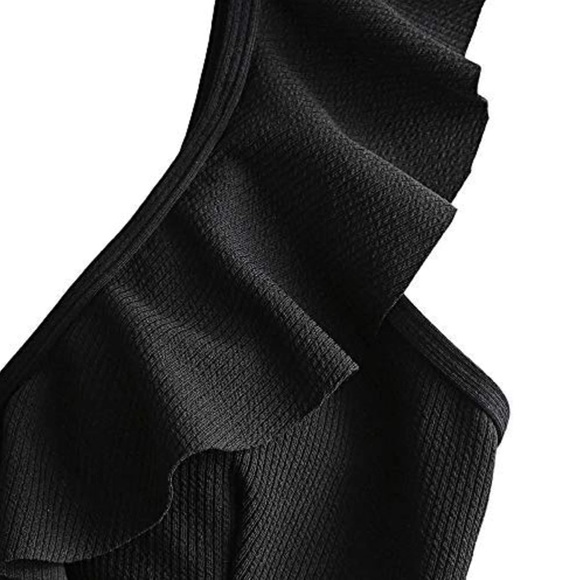 Ribbed Bikini Set  - Black - Picture 2 of 4